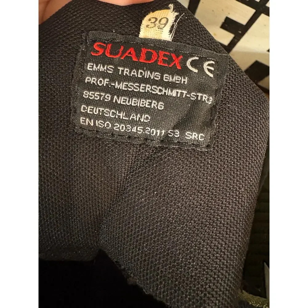 Suadex Steel Toe Safety Shoes Green Black Knit Work Boots Men 7 Women 8.5 EU‎ 39